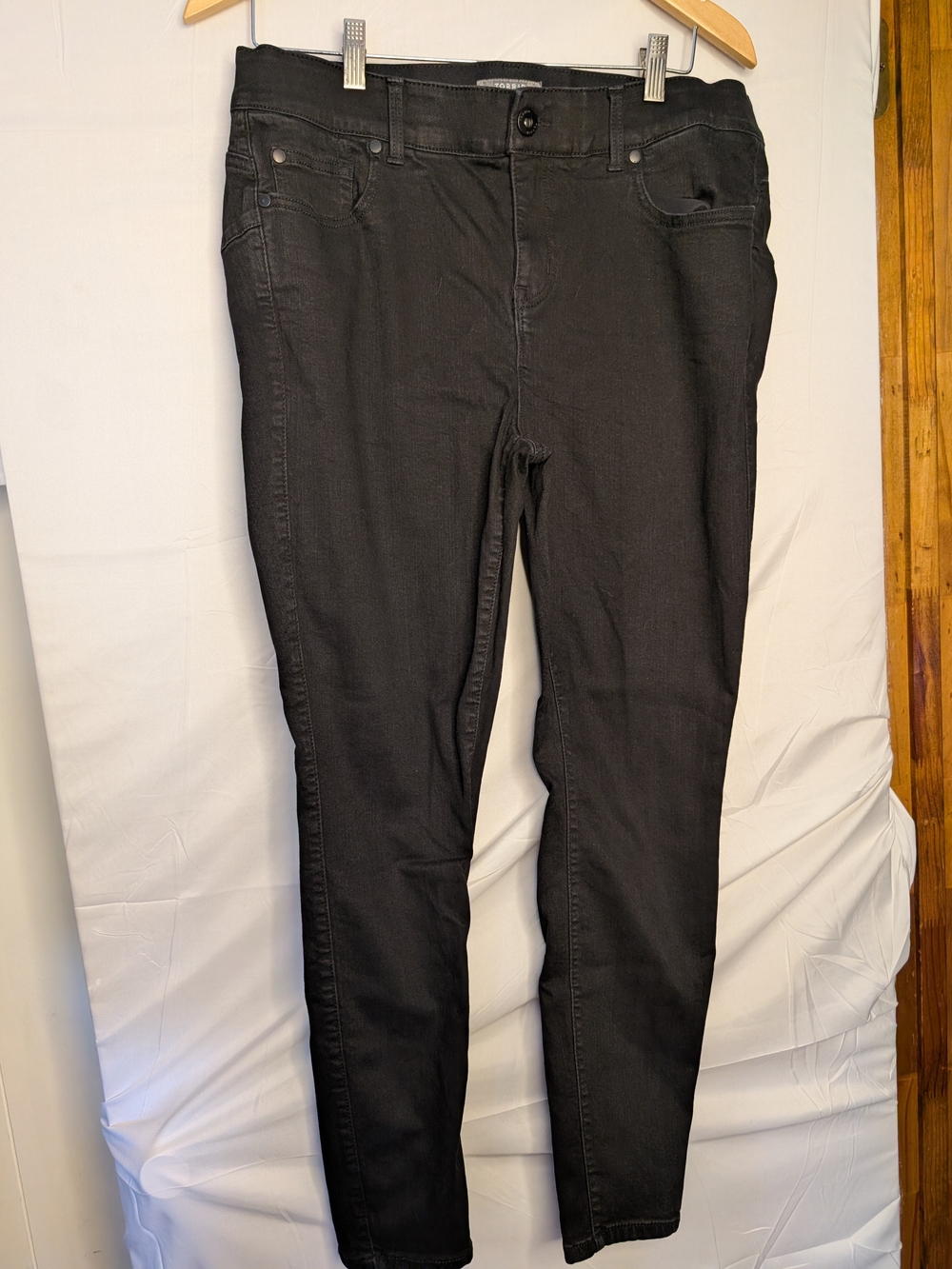 Torrid Black Wash Stretch Skinny Jeans Size 16